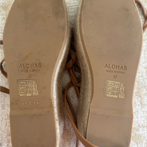 NWOB ALOHAS | Paw Paw Brown Espadrille Platform Sandal Size 37 (7) - Picture 5 of 5